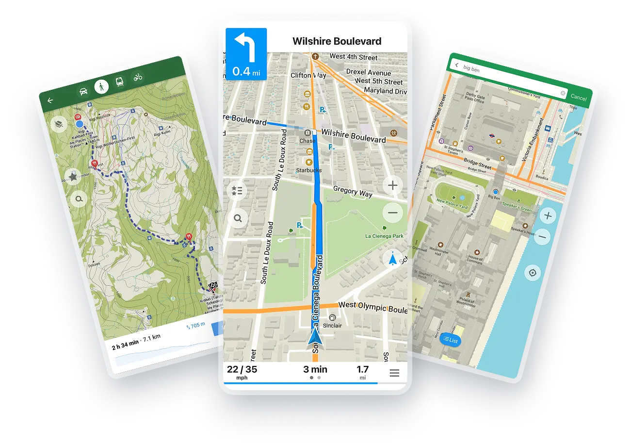 Hike, Bike, Drive Offline Navigate with Privacy